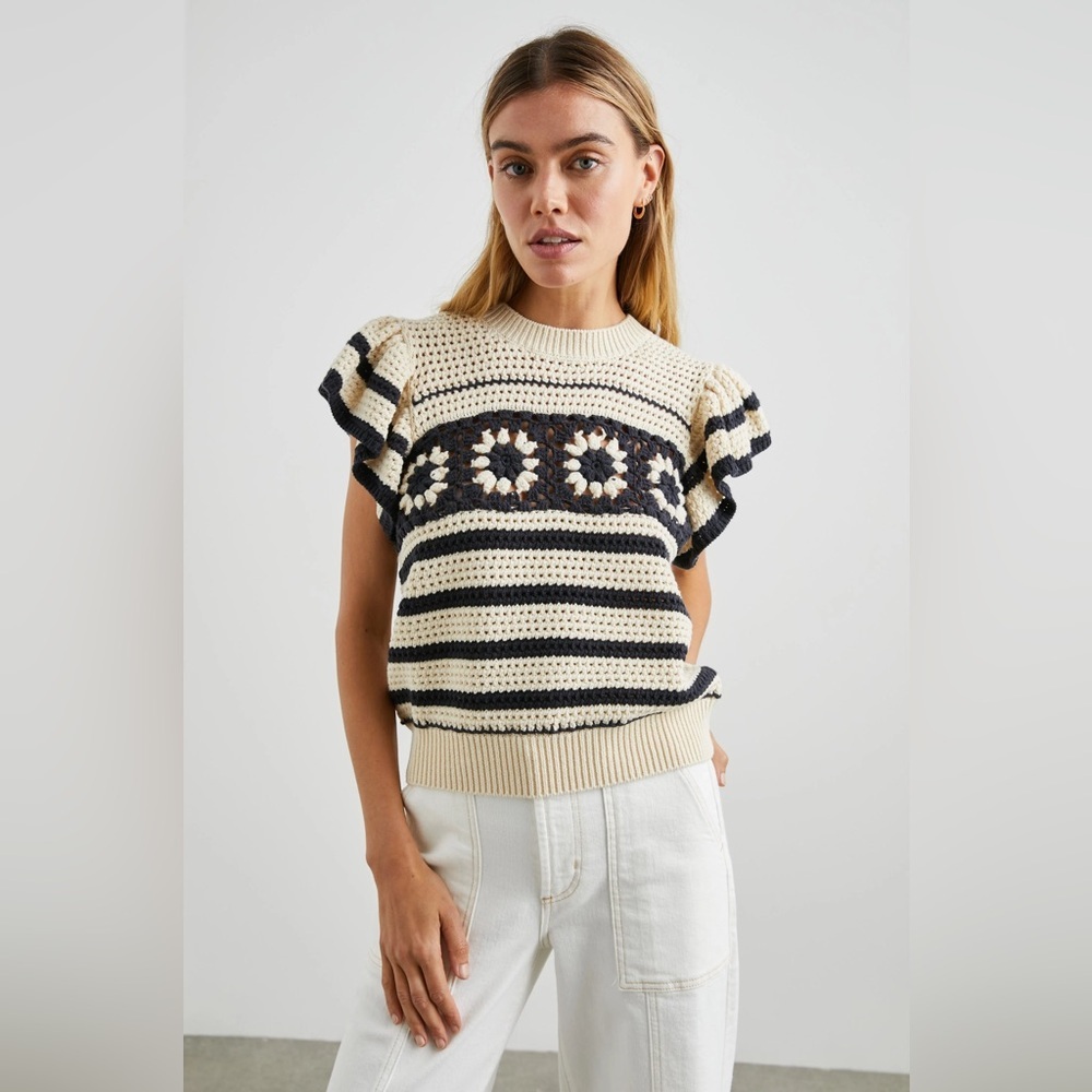 New rails Penelope Top Crochet Stripe top size xs
